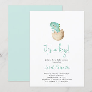 It's a Boy dinosaur baby shower boy Invitation