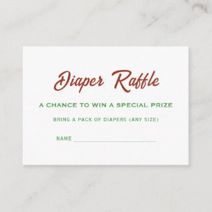 Its A Boy Dinosaur Baby Shower Diaper Raffle Name Enclosure Card