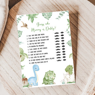 It's A Boy Dinosaur Baby Shower Guess Who Game