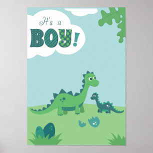 It's a boy dinosaur mummy and boy poster. poster