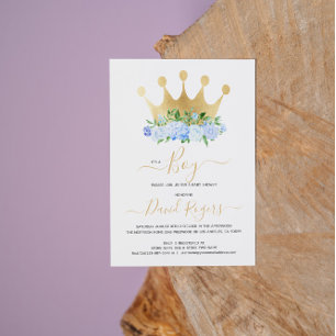 It's a Boy floral baby shower Invite