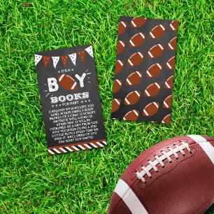 It's A Boy! Football Baby Shower Book Request Enclosure Card