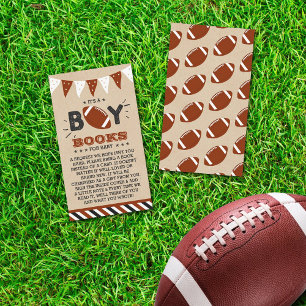 It's A Boy! Football Baby Shower Book Request Enclosure Card