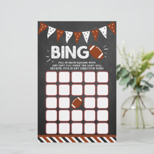 It's A Boy! Football Themed Baby Shower Bingo