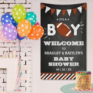 It's A Boy! Football Themed Baby Shower Welcome Banner