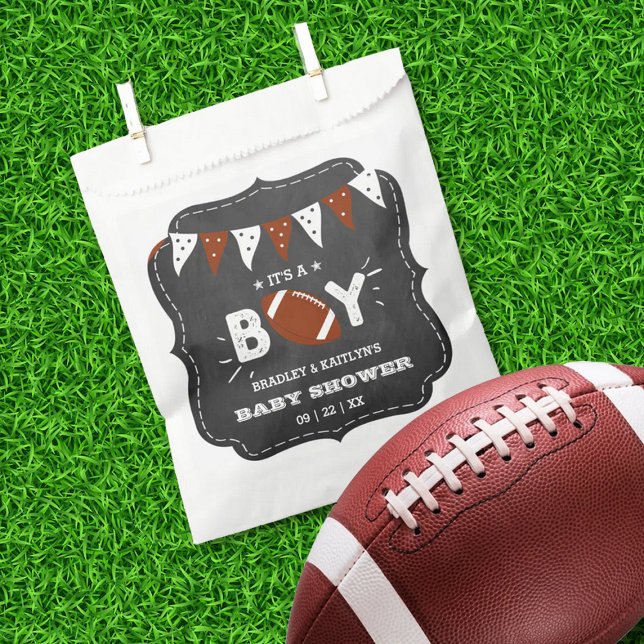 It's A Boy! Football Themed Co-ed Baby Shower Favour Bags (Creator Uploaded)
