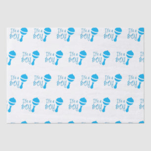 It's a boy Gender reveal Baby Shower Blue Tissue Paper