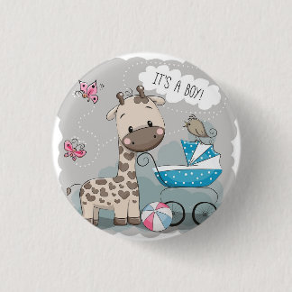 It's a boy, gift for boy, son, kids 3 cm round badge