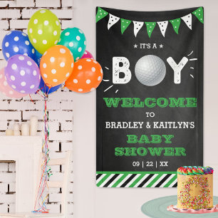 It's A Boy! Golf Themed Baby Shower Welcome Banner