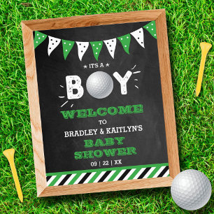 It's A Boy! Golf Themed Baby Shower Welcome Poster