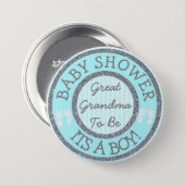 It's a Boy, Grandma to be Baby Shower Button (Front & Back)