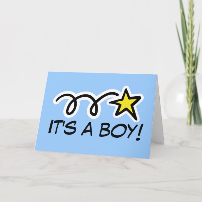 It's a boy - Greeting card for newborn baby (Front)