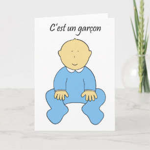 It's a Boy in French C’est un Garcon Announcement