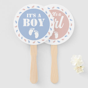 It's a Boy It's a Girl Gender Reveal Game Vote Hand Fan