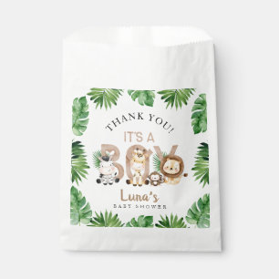 It's a Boy Jungle Theme Baby Shower Paper Favour Bags