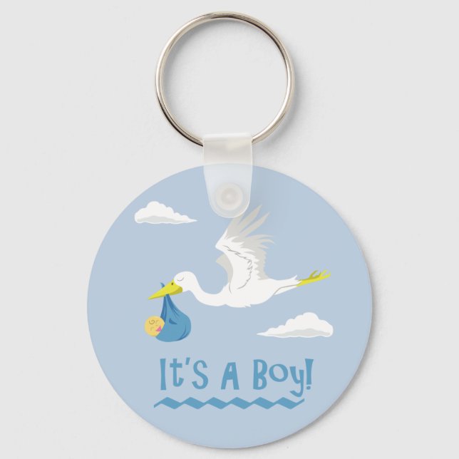 It's a Boy! Key Ring (Front)