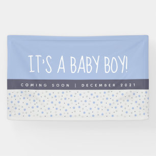 It's a Boy Light Blue Baby Gender Reveal Banner