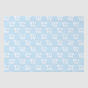 It's a Boy, light blue white baby shower gift Tiss Tissue Paper
