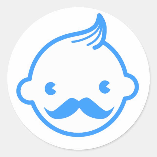 It's a Boy Little Man Baby Shower Stickers (Front)