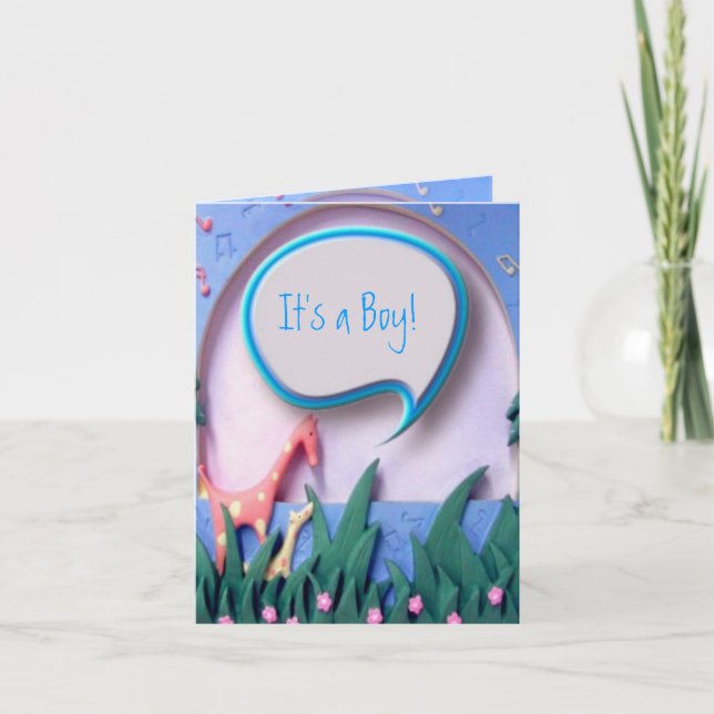 It's a Boy New Baby Announcement (Front)