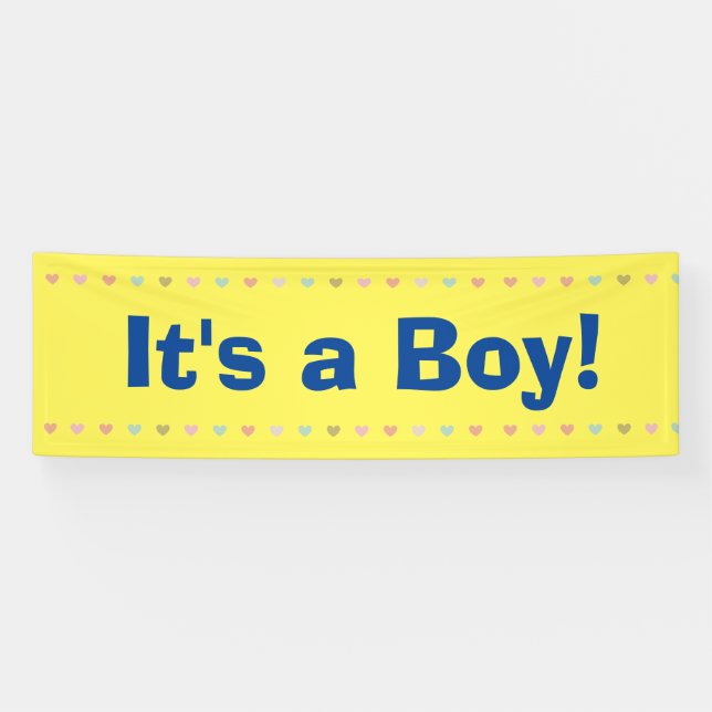 It's a Boy - New Baby Announcement Banner (Horizontal)