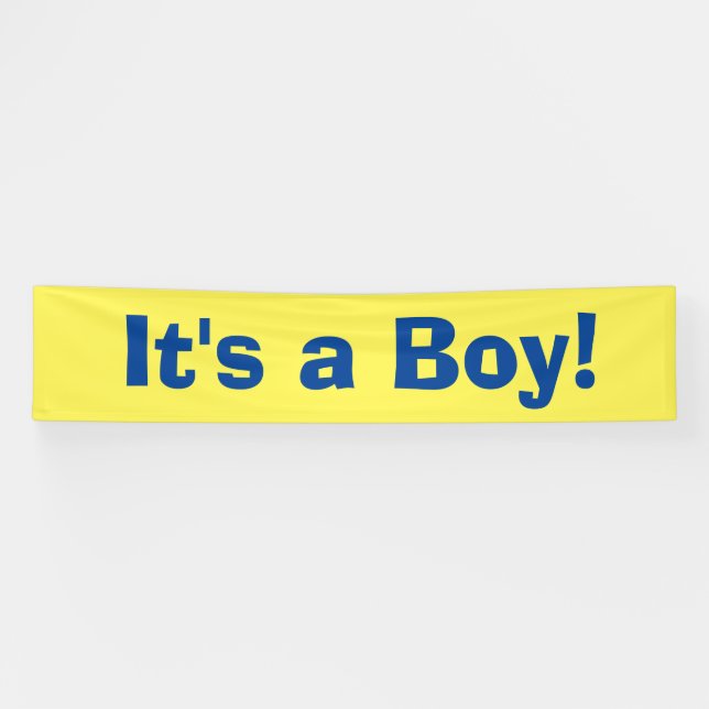 It's a Boy - New Baby Boy Birth Announcement Banner (Horizontal)