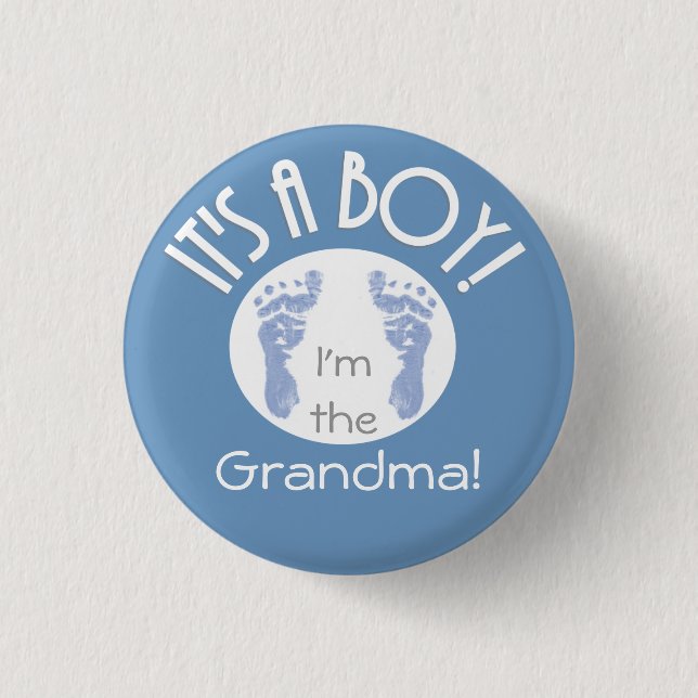It's a Boy! New Baby Button for Relatives - Round (Front)