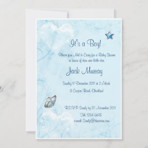 It's a Boy! New Little Star Baby Shower Invitation