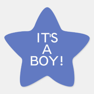 Its a Boy Newborn Blue Star Sticker