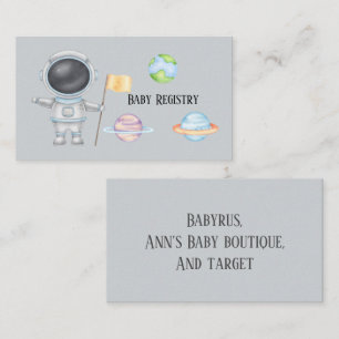 It's a Boy Outer Space Boy Shower Business Card
