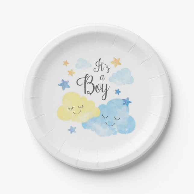It's a Boy Paper Plates (Front)