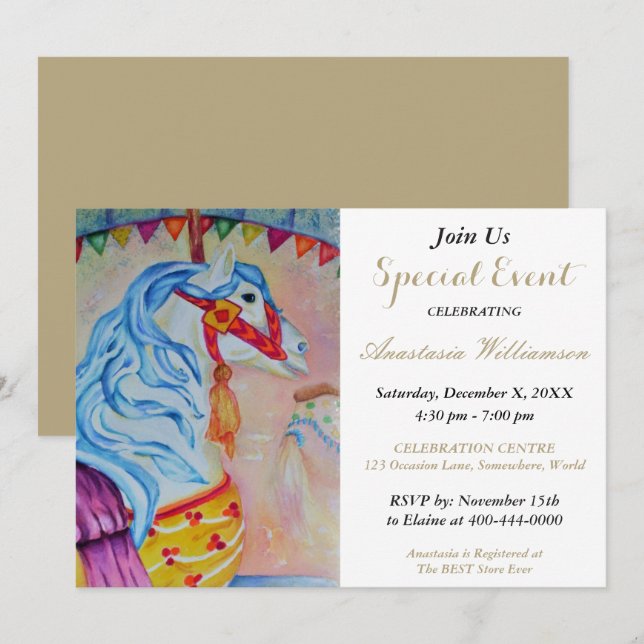 IT'S A BOY PARTY  INVITE (Front/Back)