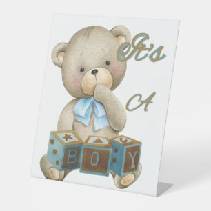 It's A Boy Pedestal Sign
