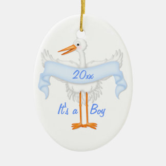 It's A Boy Photo Frame Stork Ornament