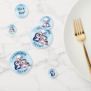 It's a Boy   Polar Arctic Winter Baby Shower Confetti
