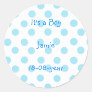 It's a boy! -polka dots sticker