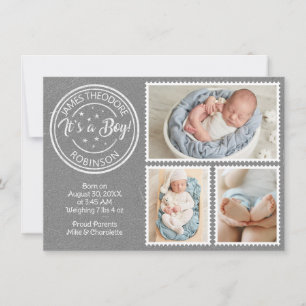 It's a Boy! Postage Stamps Announcement