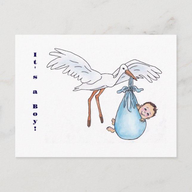 It's a Boy! Postcard (Front)