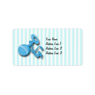It's a Boy - Rattle Baby Shower Address Labels