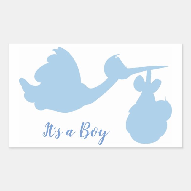 Its a Boy Rectangular Sticker (Front)