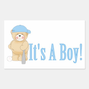 It's A Boy Rectangular Sticker