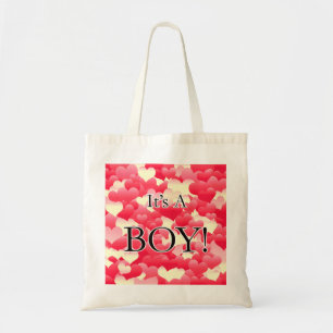 It's A Boy! Red Hearts Tote Bag