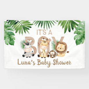 It's a Boy Safari Baby Shower Banner