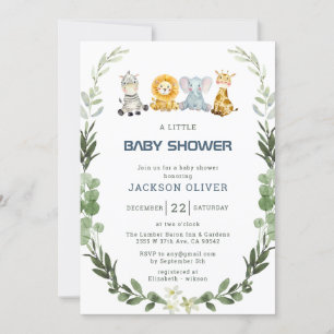 It's a Boy Safari Baby Shower Invitation