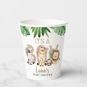 It's a Boy Safari Baby Shower Paper Cups