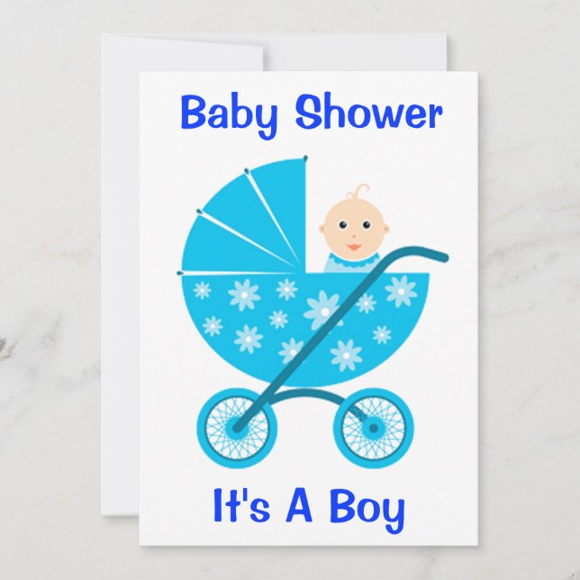 It's a Boy: Save The Date Baby Shower Invitation (Front)