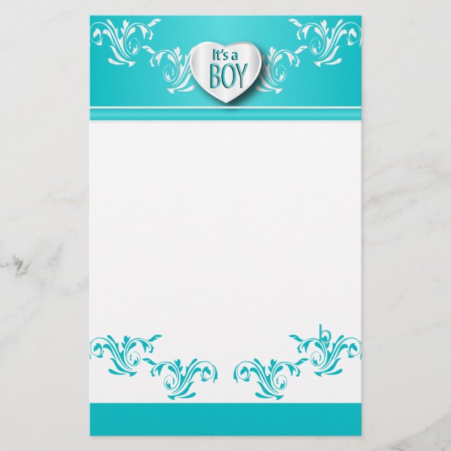 It's a Boy Scrapbooking Stationery (Front)