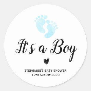 It's a Boy shower favour sticker
