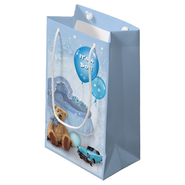 It's a Boy! Small Gift Bag (Front Angled)