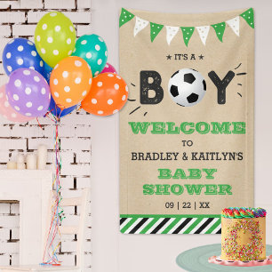 It's A Boy! Soccer Themed Baby Shower Welcome Banner
